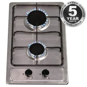 30cm Gas Hob 2 Burner, Stainless Steel - SIA SSG301SS - London Houseware - 9