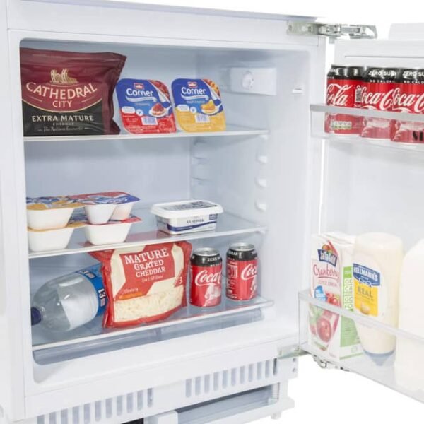 136L White Integrated Under Counter Fridge - SIA RFU101 - London Houseware - 3