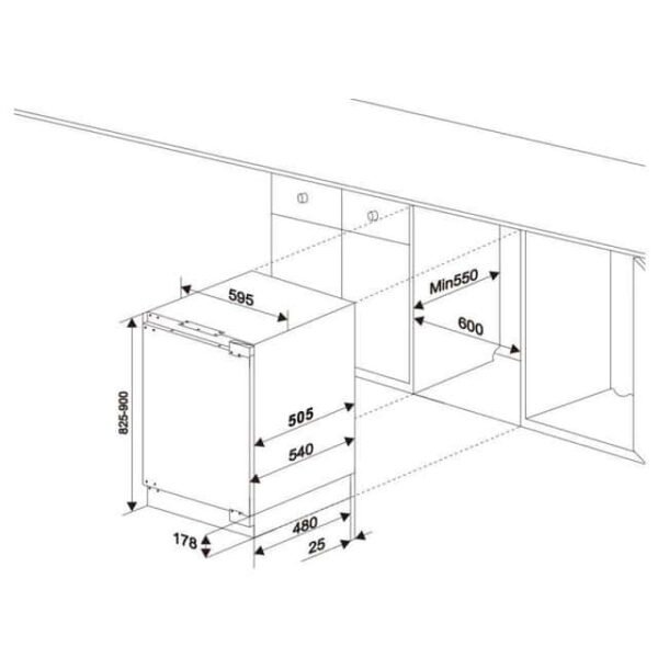 105L White Integrated Under Counter Freezer, 3 Drawer - SIA RFU103 - London Houseware - 3