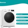 Hisense WDQA8014EVJM - 8/5kg 1400 RPM White Washer Dryer - London Houseware - 3