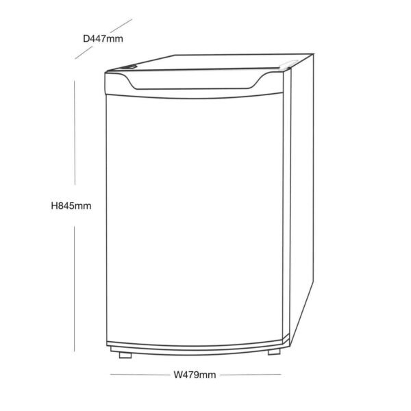 91L White Under Counter Larder Fridge – SIA LFS01WH - London Houseware - 4