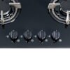 60cm Black Glass 4 Burner Gas Hob - SIA GHG603BL - London Houseware - 4