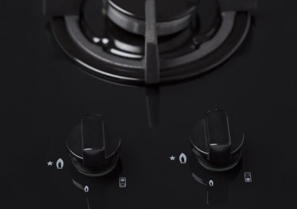 60cm Black Glass 4 Burner Gas Hob - SIA GHG603BL - London Houseware - 7