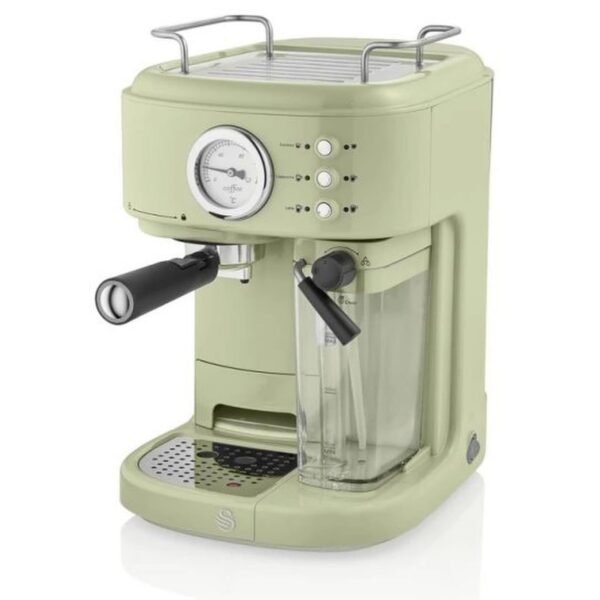 Green Retro Espresso Coffee Machine – Swan SK22150GN - London houseware - 2