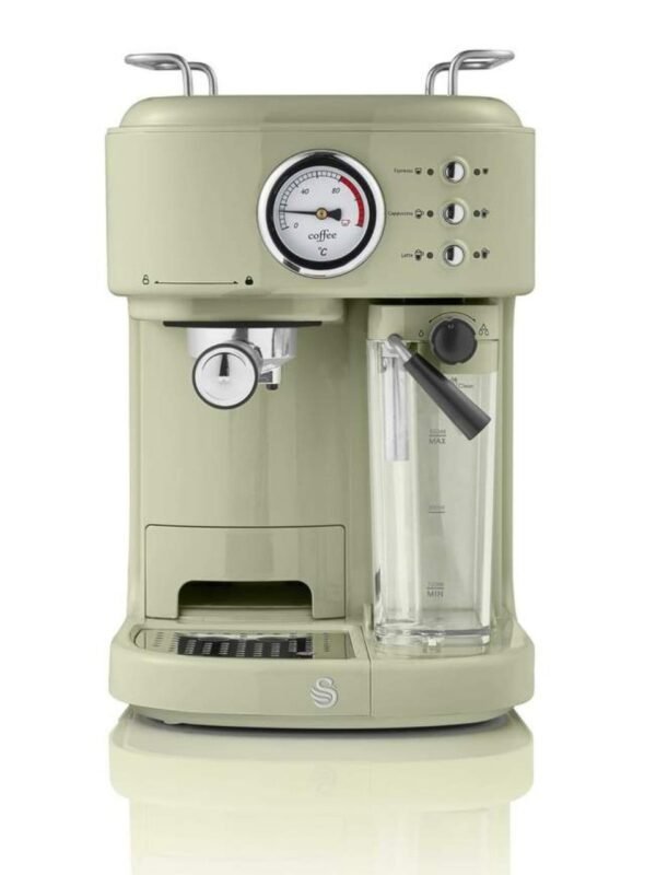 Green Retro Espresso Coffee Machine – Swan SK22150GN - London houseware - 1