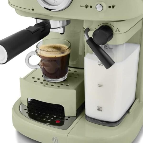 Green Retro Espresso Coffee Machine – Swan SK22150GN - London houseware - 4