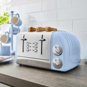 Swan Retro 4 Slice Toaster Blue – ST34020BLN - London Houseware - 4