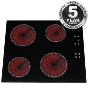 4 Zone Electric Ceramic Hob /SIA CERH60BL-Black - London Houseware - 1