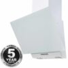 60cm Chimney Cooker Hood & Carbon Filter - SIA EAG61WH , White - London Houseware -2