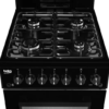 Beko 50cm Eye Level Grill Gas Cooker with Gas Hob in Black - KA52NEK - London Houseware - 4