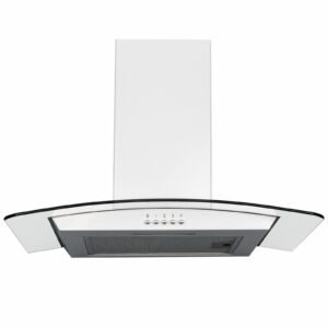 60cm White Chimney Cooker Hood - SIA CGH60WH - London Houseware - 1