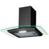 60cm Black Extractor Fan Cooker Hood / Curved Glass - SIA CPLE60BL - London Houseware - 1